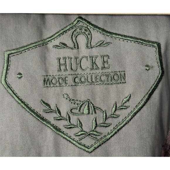 Hucke Mode Collection Womens Trench Coat Wool Lined Hooded Vintage Grey Size 12 - Picture 12 of 16
